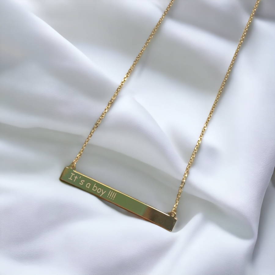 Vernus | I&#39;ts a Boy Necklace | Gold Plated 925 Silver