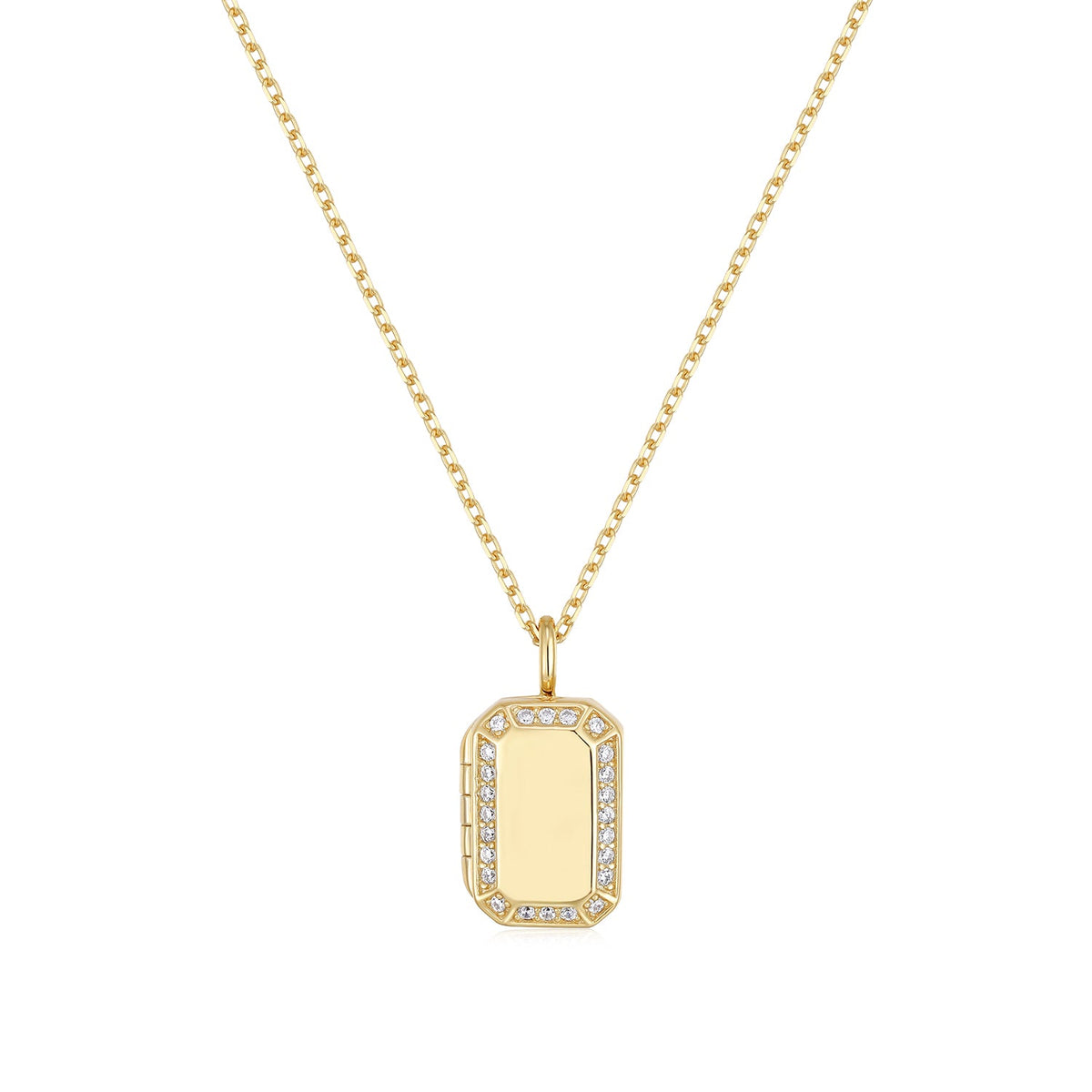 Cybele | Plantain Necklace | White CZ | 14K Gold Plated 925 Silver