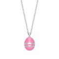 Easter Egg Baby Pink | Enamel | Rhodium Plated 925 Silver