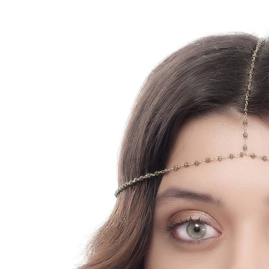 Corpus Hair Wreath - Pyrite - Gold Plated Silver - Spirito Rosa | Βραβευμένα Κοσμήματα σε Απίστευτες Τιμές