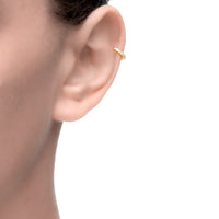 Cardea | Morel Earrings | 925 Silver | Orange Enamel & White CZ | 14K Gold Plated