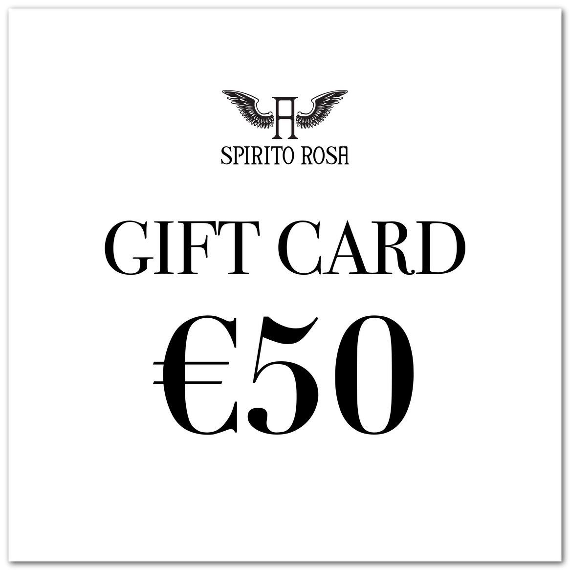 Gift Card / Δωροκάρτα - Spirito Rosa | Βραβευμένα Κοσμήματα σε Απίστευτες Τιμές
